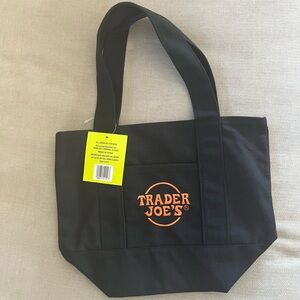 Trader Joe's Black Mini Tote Bag Halloween